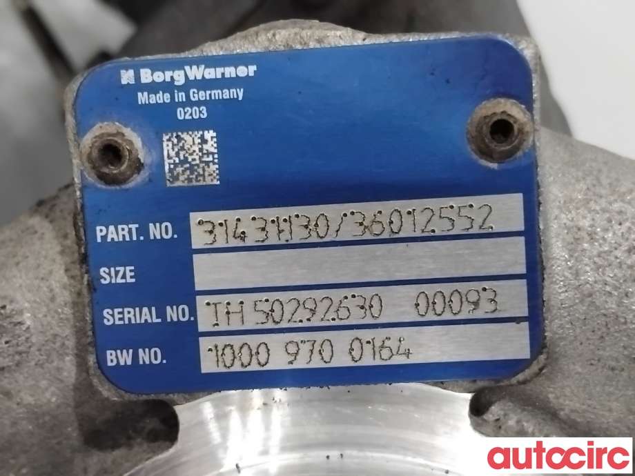 Turbo til Volvo V60/V60 CC 2013-2018 (Type I, Fase 2)  (VOLVO|36012552|10009700164|31431130)
