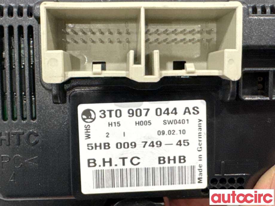 Varmeapparat betjening til Škoda Yeti 2009-2013 (Fase 1)  (SKODA|3T0907044AS|5HB009749-45|3T0907044CS)