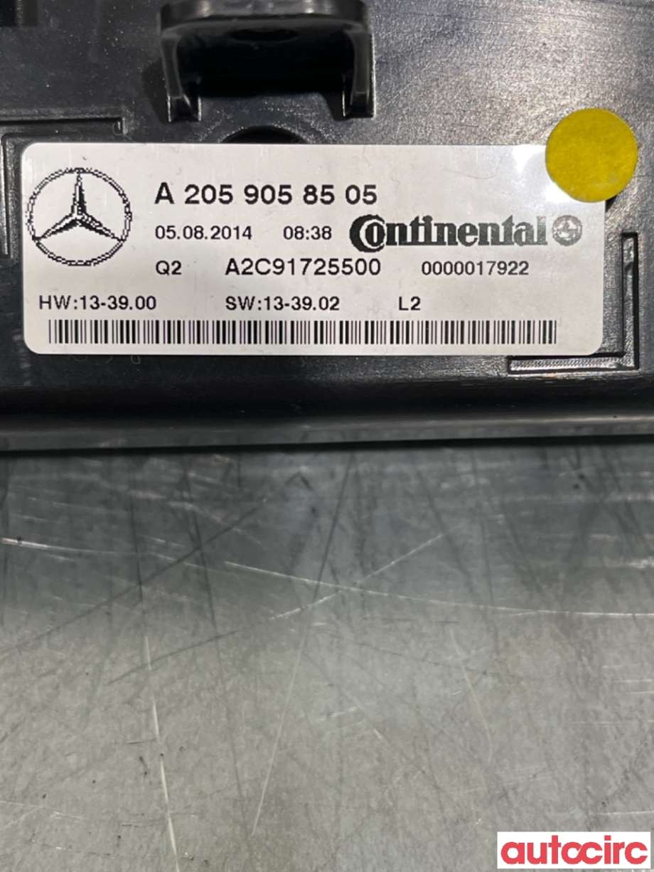 Varmeapparat betjening til Mercedes C-Klasse 2014-2018 (Fase 1) (W205) (W205) (MERCEDES|A2059055106||A2059058505)
