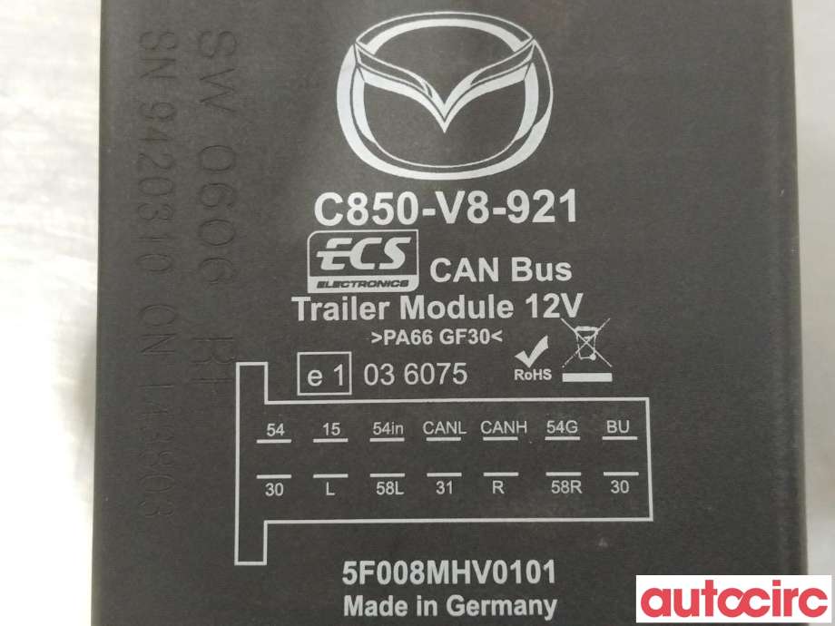 Styreenhet hengerfeste til Mazda CX-5 2012-2017 (Type I)  (MAZDA|NO NR||C850-V8-921)