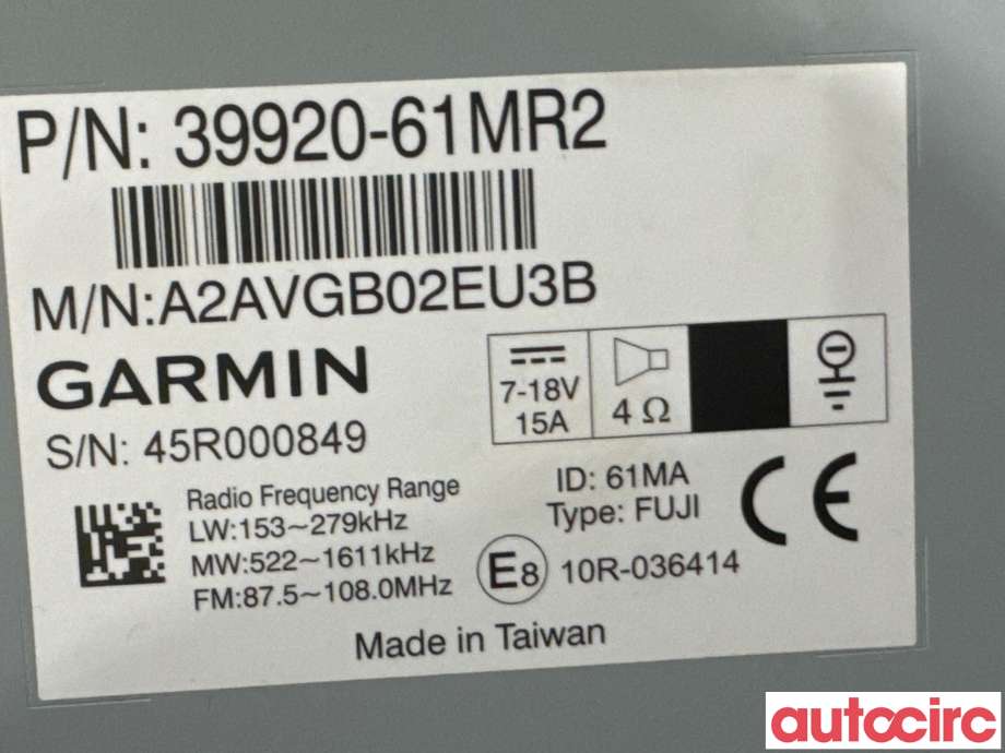 Bilstereo navigasjon til Suzuki SX4 S-CROSS 2013-->> (Type II) (SUZUKI|39920-61MR2-ZCA|A2AVGB02EU3B|39920-61MR2)