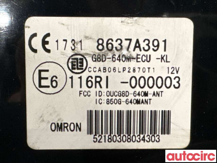 Styreenhet nøkkelfri/keyless til Mitsubishi Outlander 2007-2010 (Type II, Fase 1) (MITSUBISHI|8637A391|G8D-640M-ECU)