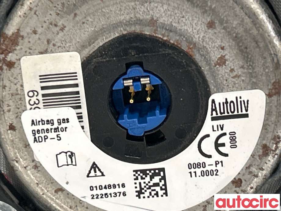 Airbag rattpute til Peugeot 2008 2013-2019 (Type I)  (PEUGEOT|98072114ZD)