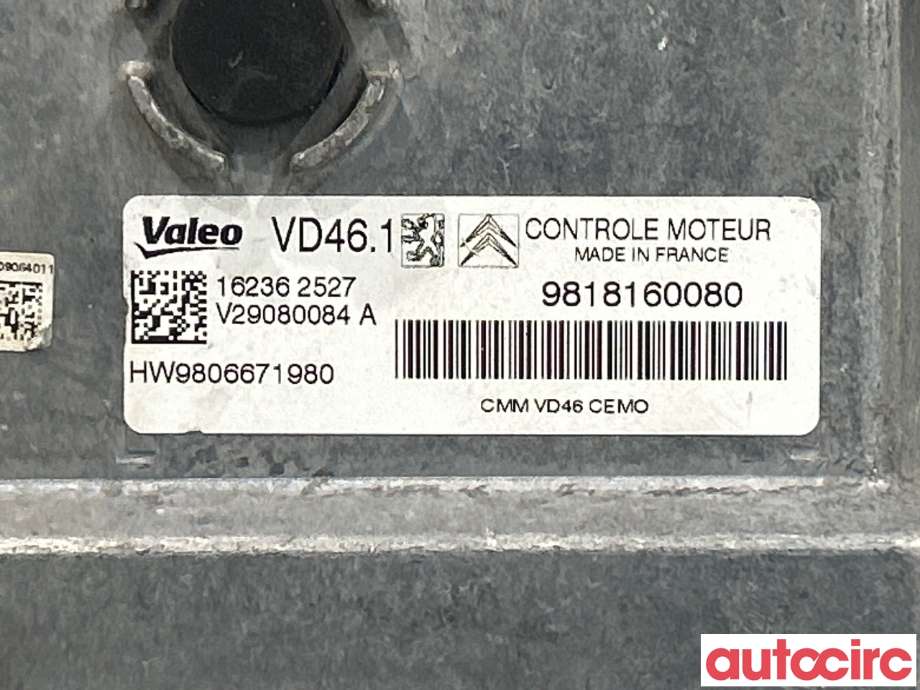 Styreenhet motor til Peugeot 2008 2013-2019 (Type I)  (PEUGEOT|1677614980|1628930180|9818160080)