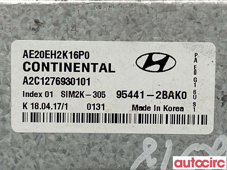 Styreenhet girkasse til Hyundai Ioniq Electric 2016-2019 (Fase 1) (HYUNDAI|954412BAK0)