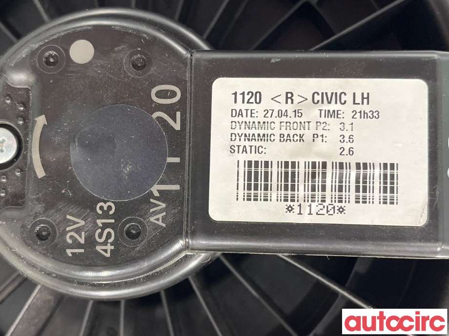 Varmeapparat motor til Honda Civic 2012-2015 (Type IX, Fase 1)  (HONDA|79310-TS6-H01|)