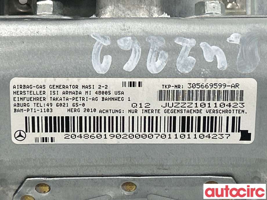 Airbag kne til Mercedes C-Klasse 2011-2014 (Fase 2) (W204) (W204) (MERCEDES|A2048601902|)