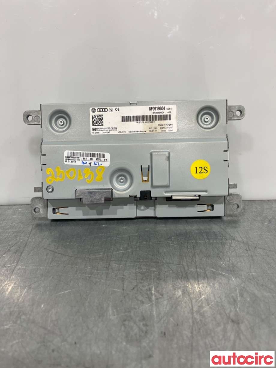 Multimedia display (MCU - Media Controller Unit) til Audi A4 2007-2014 (Type IV) (B8) (B8) (AUDI|8R0919604A||8R0919604)
