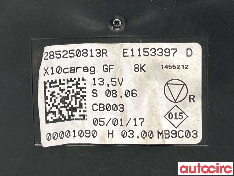 Styreenhet klima/aircondition til Renault Zoe 2013-2019 (Fase 1)  (RENAULT|285255605R|285250813R)