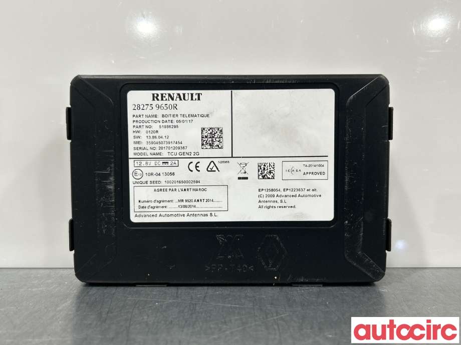 Styreenhet diverse til Renault Zoe 2013-2019 (Fase 1)  (RENAULT|282757104R|282759650R)