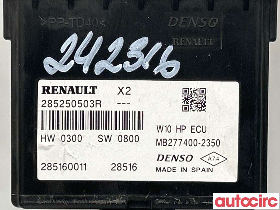 Styreenhet klima/aircondition til Renault Zoe 2013-2019 (Fase 1)  (RENAULT|285250503R)