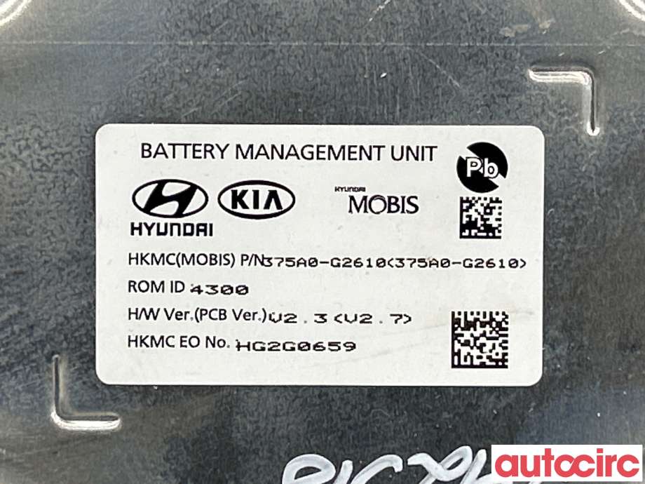 Styreenhet batteri til Hyundai Ioniq Electric 2016-2019 (Fase 1) (HYUNDAI|375A0G2610)