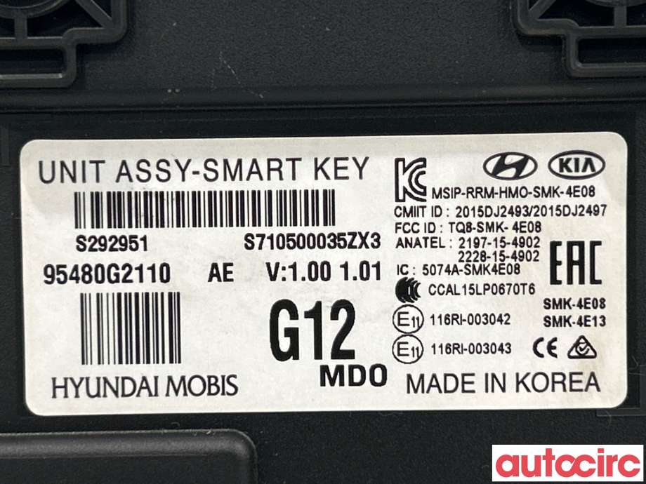 Styreenhet nøkkelfri/keyless til Hyundai Ioniq Electric 2016-2019 (Fase 1)  (HYUNDAI|95480G2110|)
