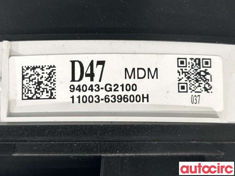 Instrumentpanel til Hyundai Ioniq Electric 2016-2019 (Fase 1)  (HYUNDAI|94043G2100)
