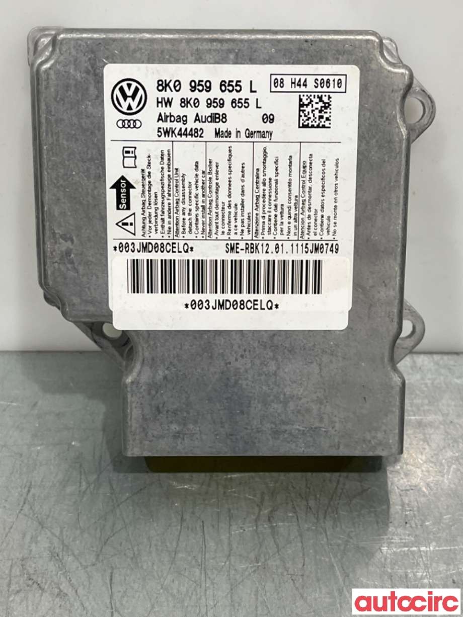 Airbag elektronikk til Audi A4, 2007-2014 (Type IV) (B8) (B8) (AUDI|8K0959655L)