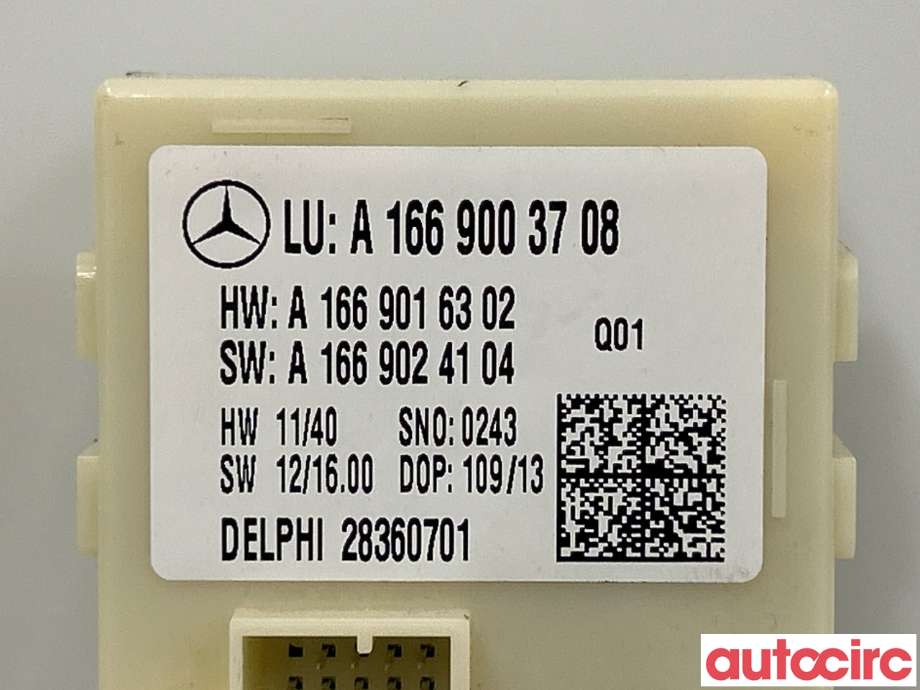 Styreenhet nivå/luftfjæring til Mercedes ML 2011-2015 (Fase 1) (W166) (W166) (MERCEDES|A1669006311|A1669003708)