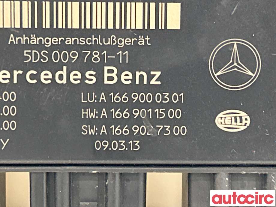 Styreenhet hengerfeste til Mercedes ML 2011-2015 (Fase 1) (W166) (W166) (MERCEDES|A1669000301)