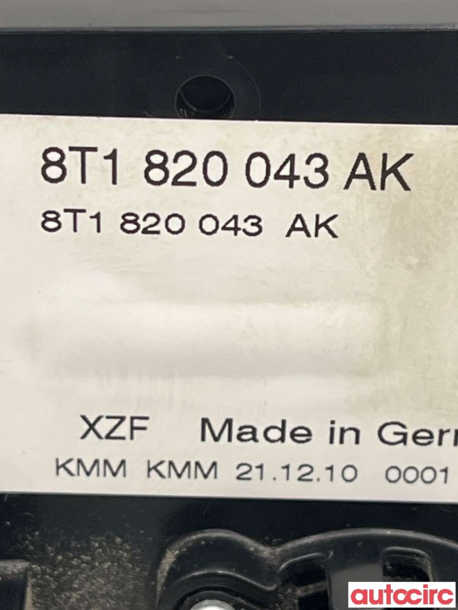 Varmeapparat betjening til Audi A4 2007-2014 (Type IV) (B8) (B8) (AUDI|8T1820043AK|A2C53345976|8K1820021AK)
