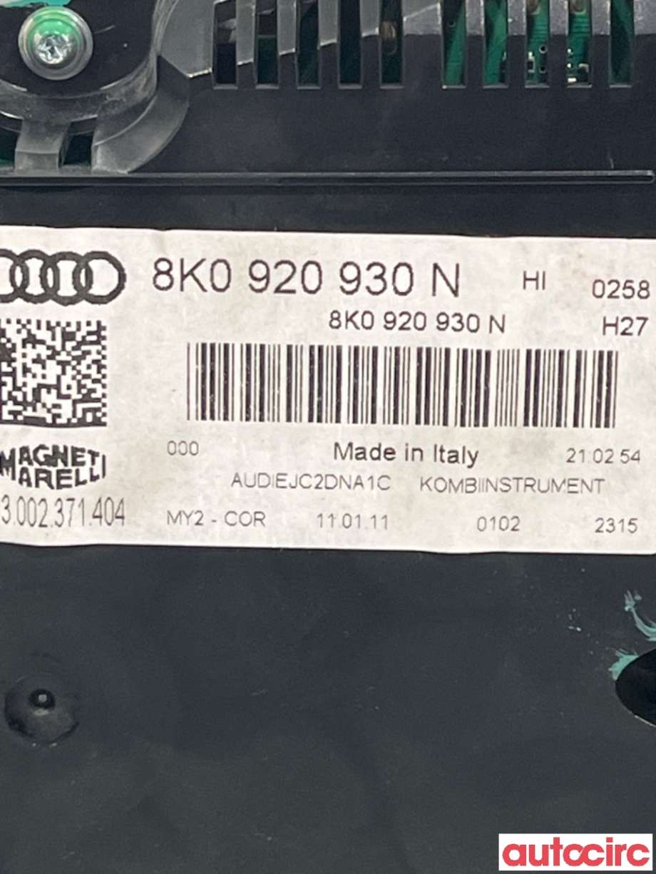 Instrumentpanel til Audi A4 2007-2014 (Type IV) (B8) (B8) (AUDI|8K0920930N|503002371404|)