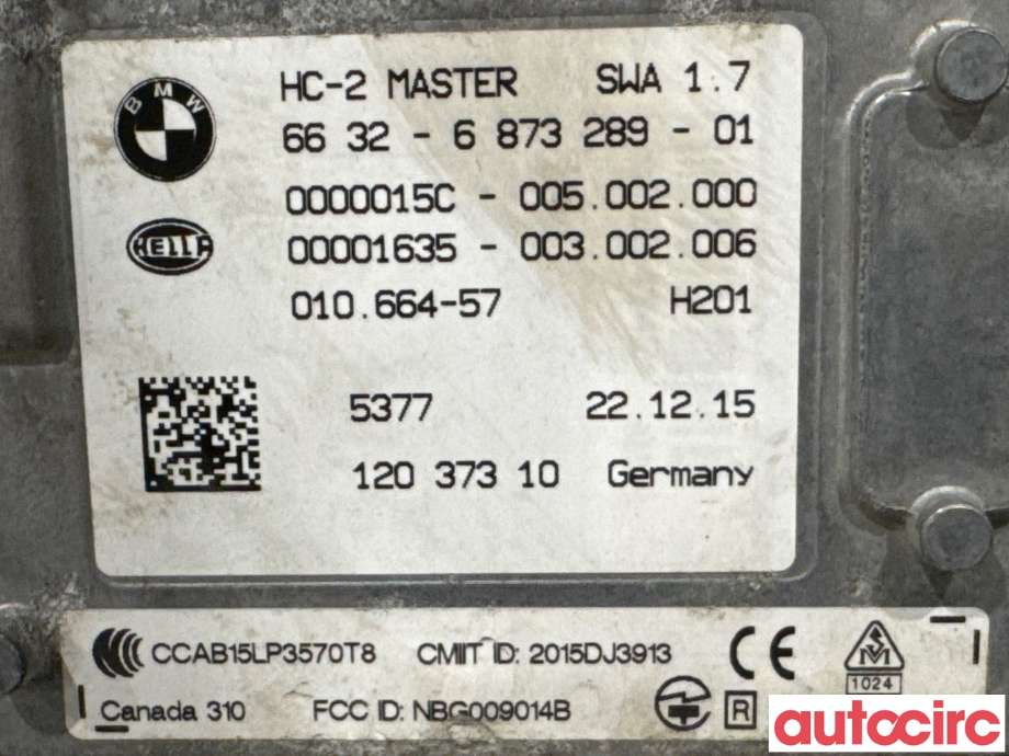Sensor radar til BMW X3 2010-2017 (F25) (F25) (BMW|66326873289|010664-57)