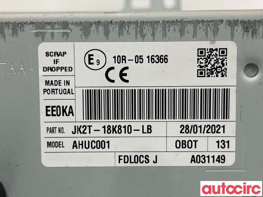 Bilstereo navigasjon til Ford Transit Custom 2013-2023 (Type I) (FORD|2711959|AHUC001|JK2T-18K810-LB)