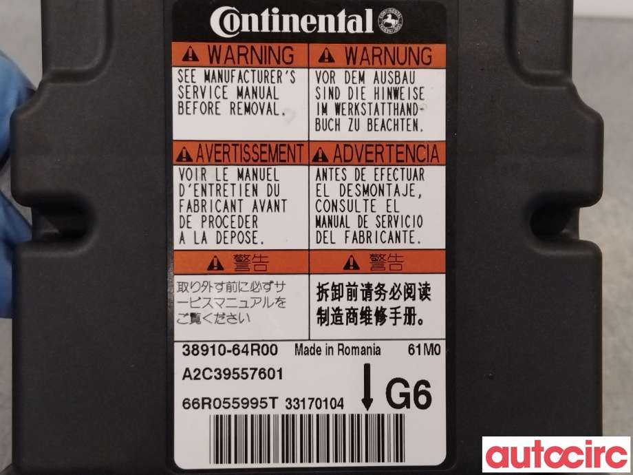 Airbag elektronikk til Suzuki SX4 S-CROSS 2013-->> (Type II) (SUZUKI|38910-64R00|A2C39557601|38910-64R00-000)