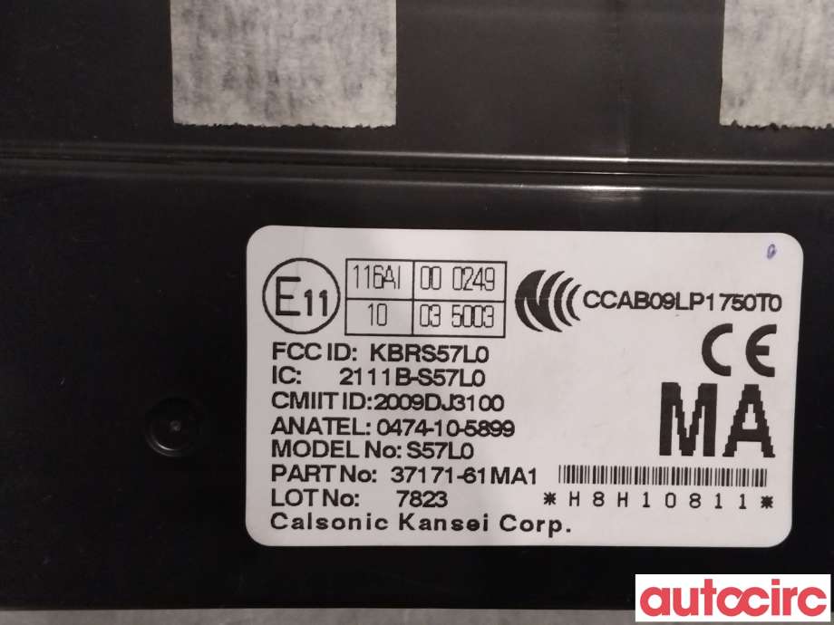 Styreenhet nøkkelfri/keyless til Suzuki SX4 S-CROSS 2013-->> (Type II) (SUZUKI|37171-61MA1|S57L0|37171-61MA1-000)