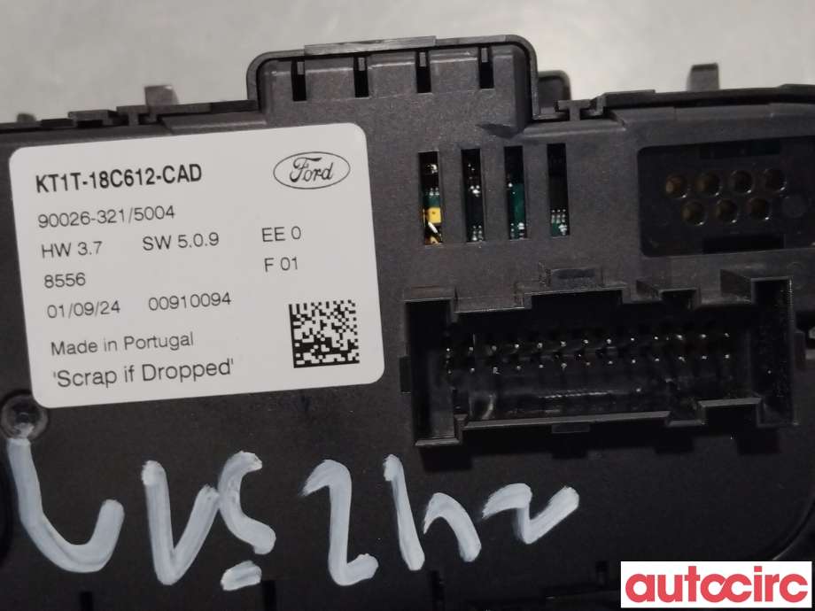 Varmeapparat betjening til Ford Transit Connect 2018-->> Type II, Fase 2  (FORD|2595986||KT1T-18C612-CAD)