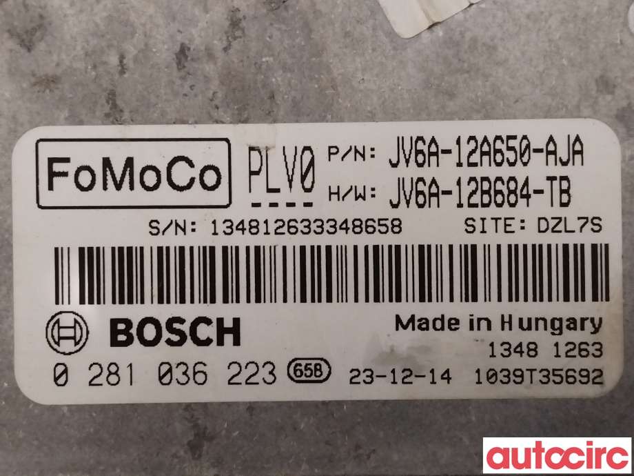 Styreenhet motor til Ford Transit Connect 2018-->> Type II, Fase 2  (FORD|2313997|0281036223|JV6A-12B684-TB)