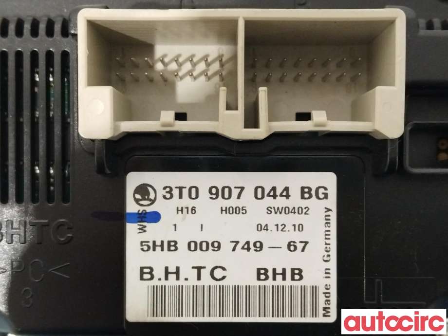 Varmeapparat betjening til Škoda Superb 2008-2015 (Type II)  (SKODA|3T0907044BG)