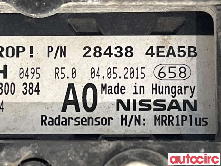 Sensor radar til Nissan Qashqai 2014-2021 (Type II)  (NISSAN|284384EA5B)