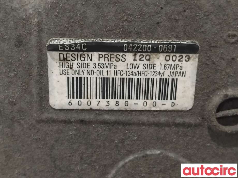 Aircondition kompressor til Tesla Model S 2013-2016 (Fase 1) (TESLA|6007380-00-D|042200-0691)