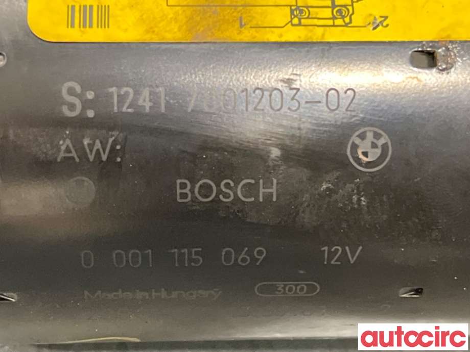 Starter diesel til BMW 3-Serie 2005-2011 (E90/E91/E92/E93) (E90/E91/E92/E93) (BMW|12418570238|0001115069|12417801203)