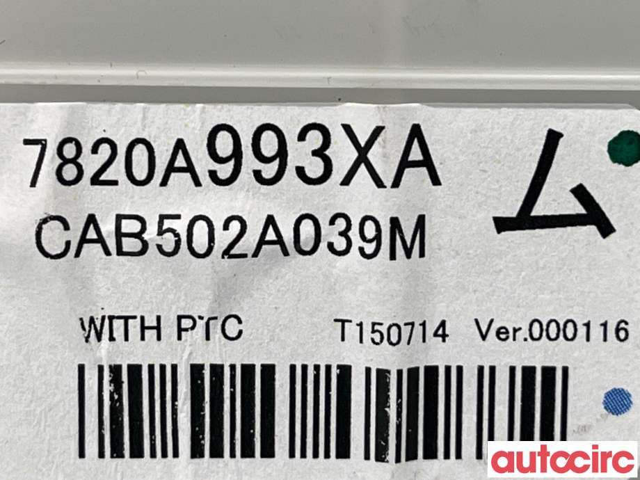 Varmeapparat betjening til Mitsubishi Outlander 2015-->> (Type III, Fase 2)  (MITSUBISHI|7820A993XA|CAB502A039M)
