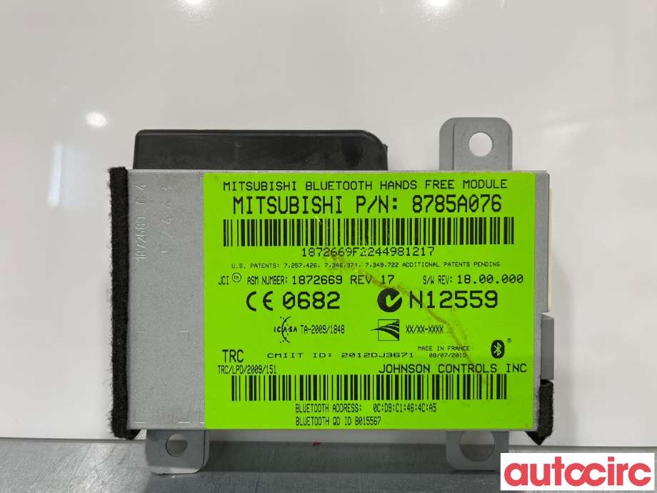 Styreenhet bluetooth til Mitsubishi Outlander, 2015-->> (Type III, Fase 2)  (MITSUBISHI|8785A076)