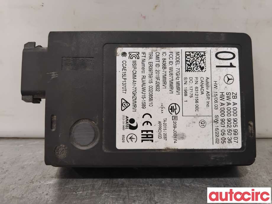 Sensor radar til Mercedes E-Klasse 2016-2023 (W213) (W213) (MERCEDES|A0009059907|MMRV1|A0009052611)
