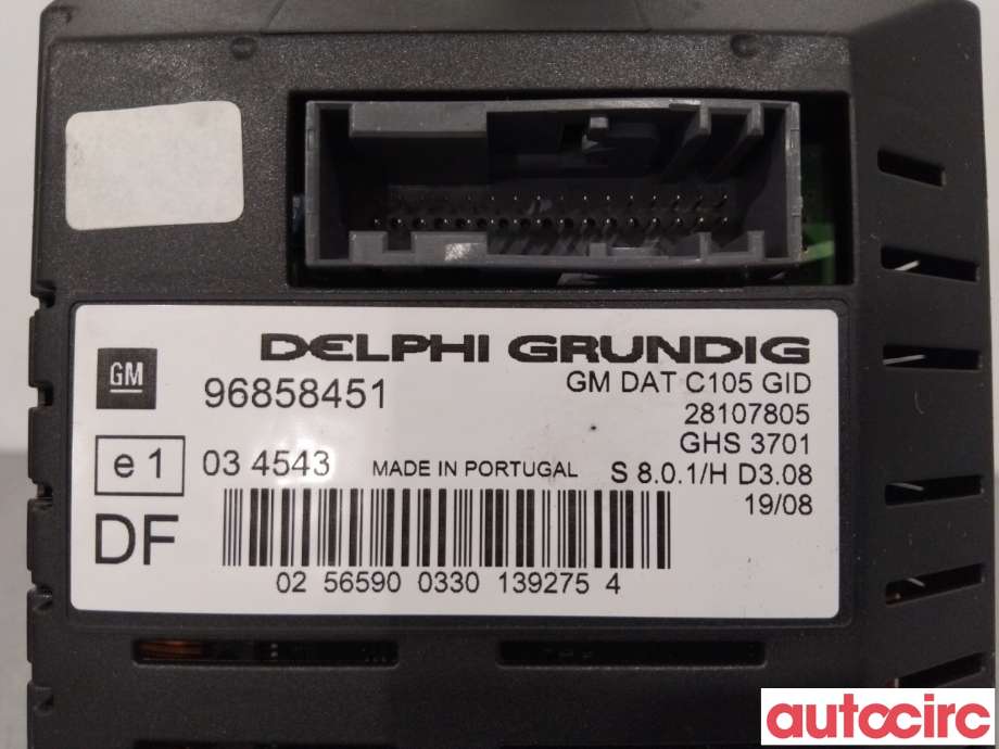 Multimedia display (MCU - Media Controller Unit) til Opel Antara 2007-2013  (OPEL|96858451|28107805|95407966)
