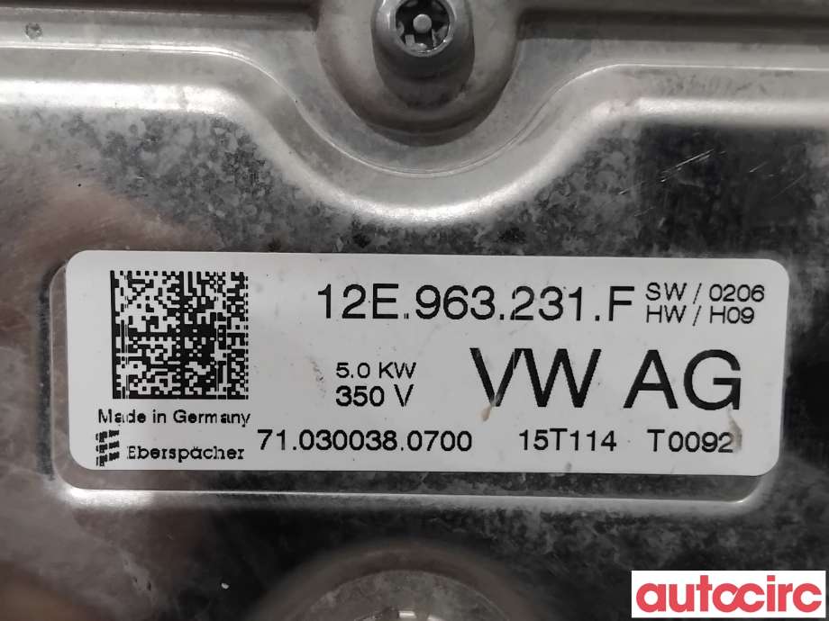 Motorvarmer elektrisk til VW e-Golf 2014-2017 (Fase 1) (VOLKSWAGEN|5QE819013S|710300380700|5QE819013AD)