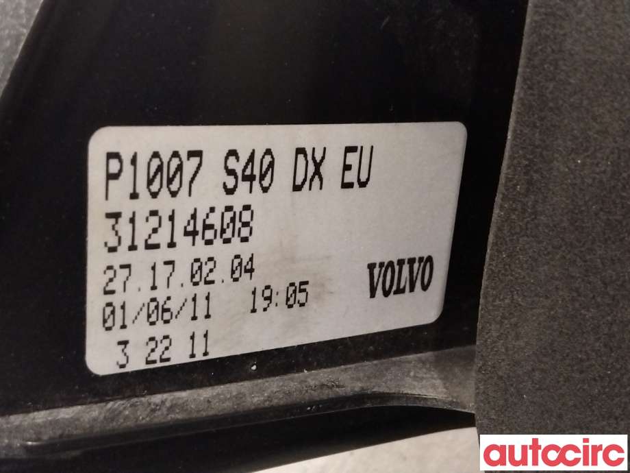 Baklykt venstre til Volvo S40 2008-2012 (Type II, Fase 2)  (VOLVO|30763492|P1007S40DXEU|31214608)