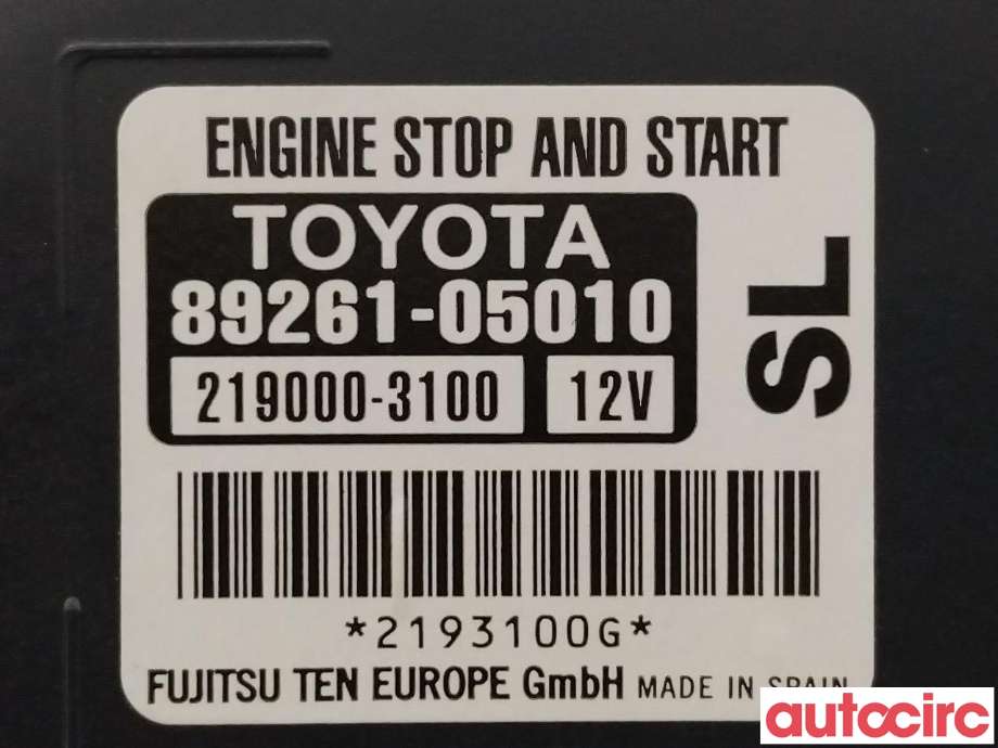 Styreenhet diverse til Toyota Avensis 2015-2019 (Type III, Fase 2)  (TOYOTA|8926105010)