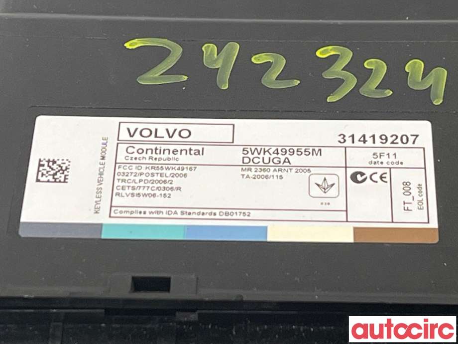 Styreenhet nøkkelfri/keyless til Volvo V40 2012-2019  (VOLVO|31419588|31419207)