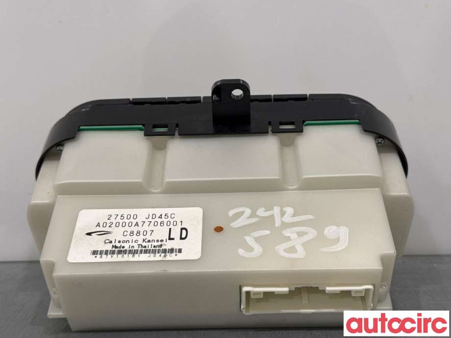 Varmeapparat betjening til Nissan Qashqai 2007-2010 (Type I, Fase 1)  (NISSAN|27500JD45C|)
