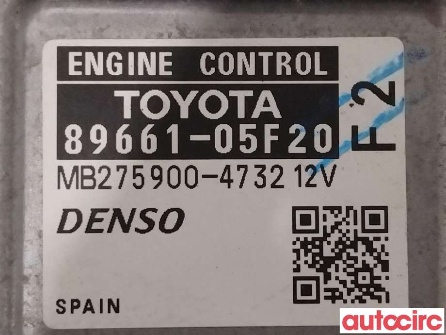 Styreenhet motor til Toyota Avensis 2009-2015 (Type III, Fase 1)  (TOYOTA|8966105F20|MB275900-4732|89661-05F20)