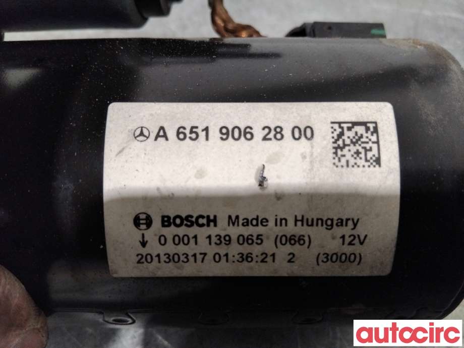 Starter diesel til Mercedes ML 2011-2015 (Fase 1) (W166) (W166) (MERCEDES|A6519062800|0001139065)