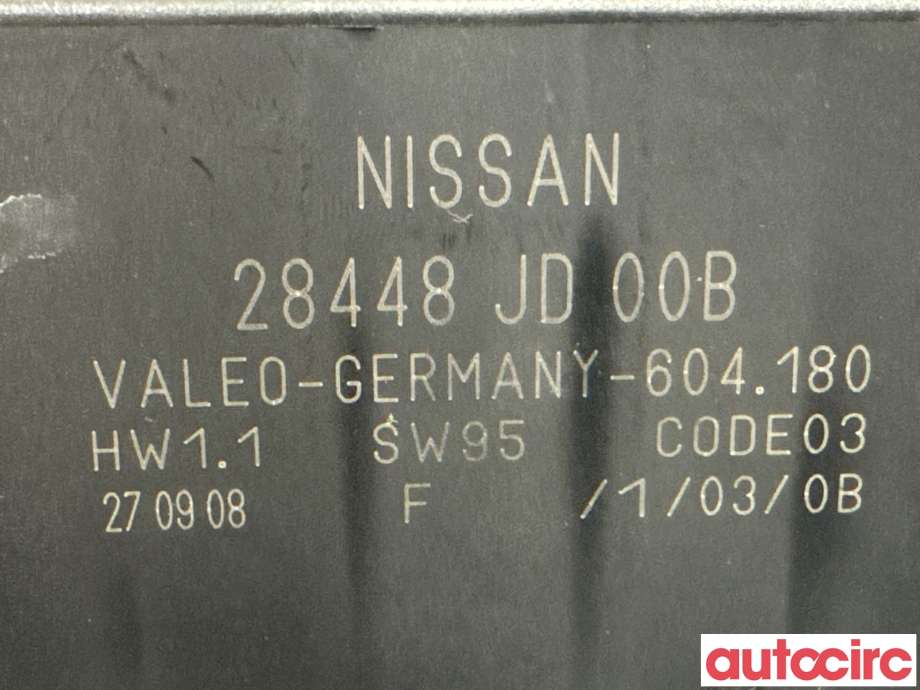Styreenhet parkering til Nissan Qashqai 2007-2010 (Type I, Fase 1)  (NISSAN|28448JD00B|)