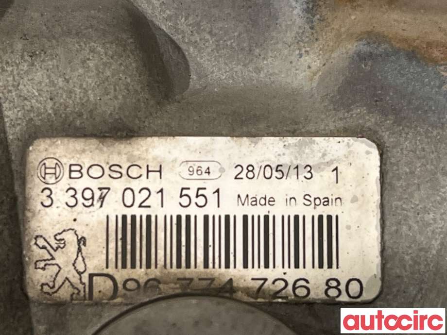 Viskermotor frontrute til Peugeot 508 2011-2014 (Type I, Fase 1)  (PEUGEOT|9677472680||9816172680)
