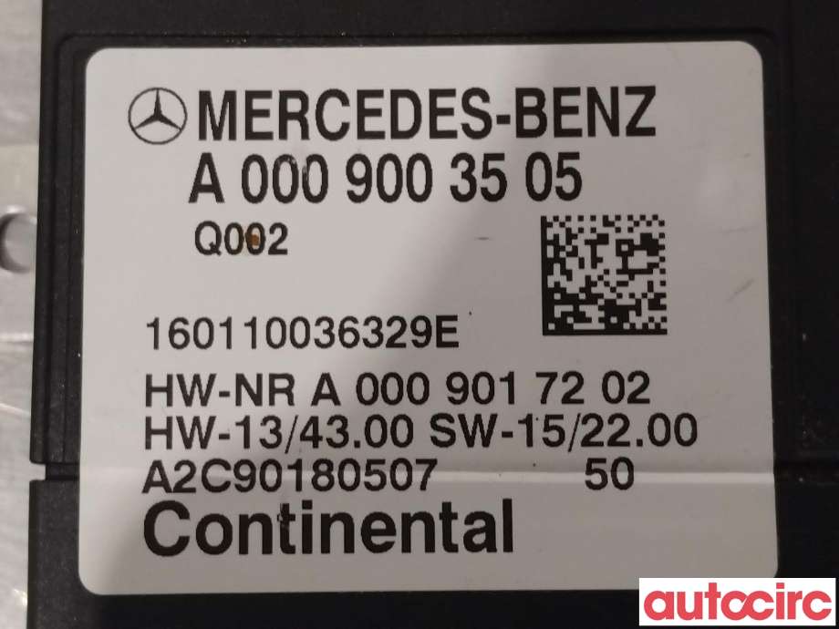 Styreenhet drivstoffpumpe til Mercedes GLC 2015-2022 (X253) (X253) (MERCEDES|A0009003505)