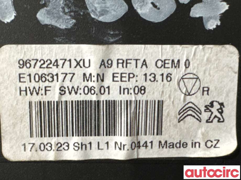 Varmeapparat betjening til Peugeot 2008 2013-2019 (Type I)  (PEUGEOT|96722471XU||9819570680)