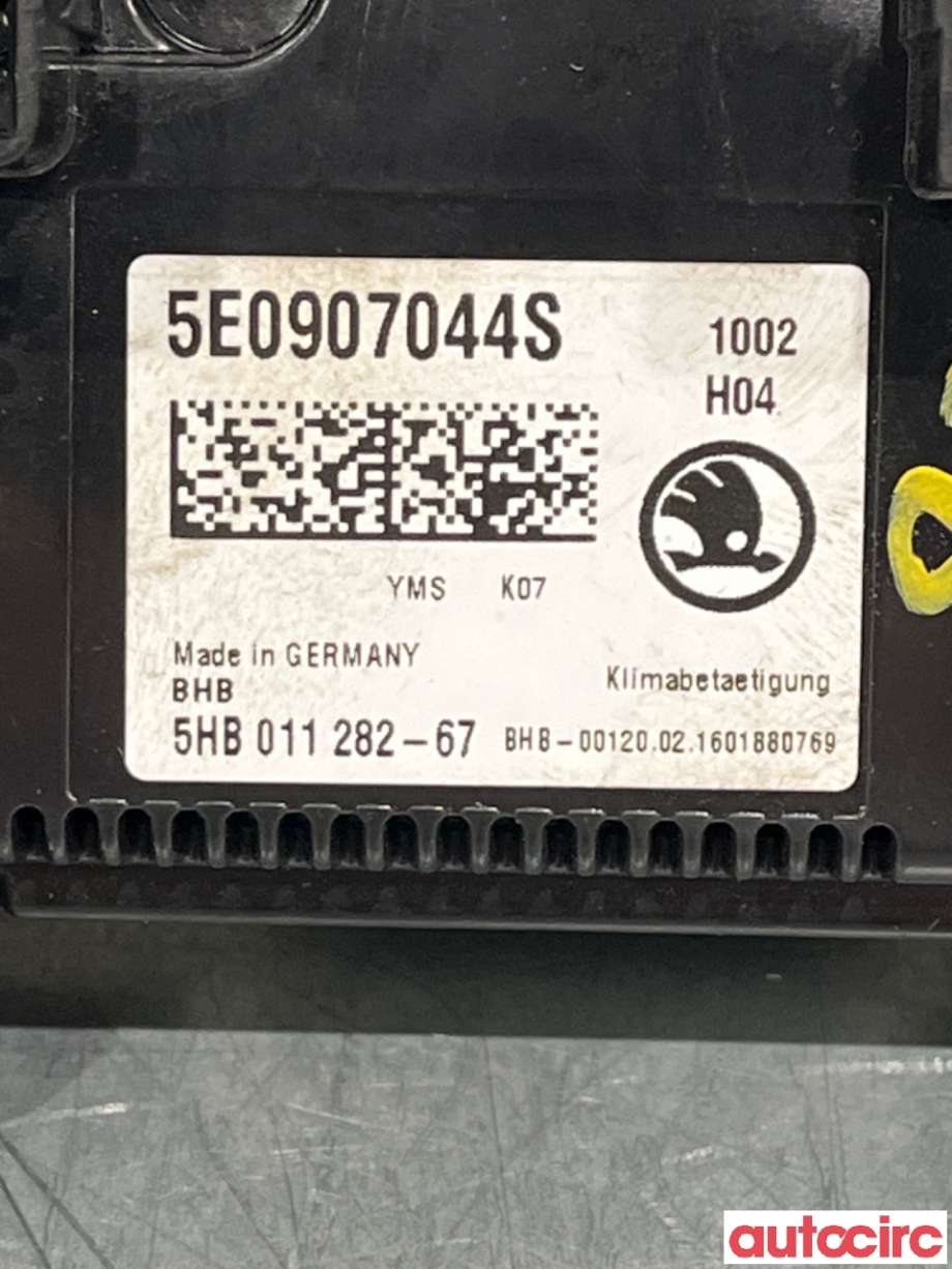 Varmeapparat betjening til Škoda Octavia 2013-2016 (Type III, Fase 1)  (SKODA|5E0907044S|)