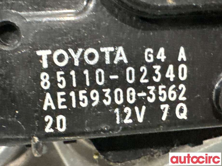 Viskermotor frontrute til Toyota Auris 2013-2015 (Type II, Fase 1)  (TOYOTA|8511002340|AE159300-3562|85110-02340)